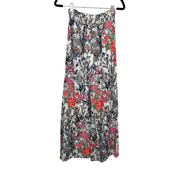 Filtre Women's Floral Wide Leg Palazzo Drawstring Pants size Small - Picture 1 of 5